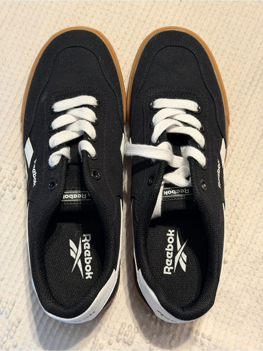 Reebok Kids Black and White Smash Edge Shoes
